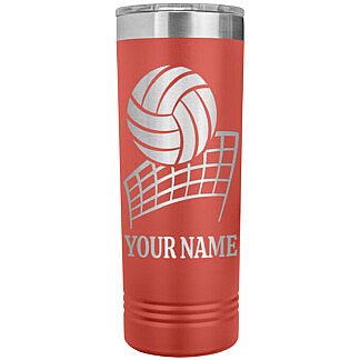 Personalized Volleyball Tumbler with Custom Text