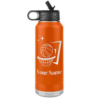 Custom gift for Basketball Coach - Water Bottle with name