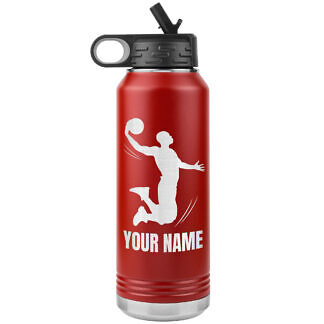 Personalized Basketball Gift - Water Bottle with Player Name